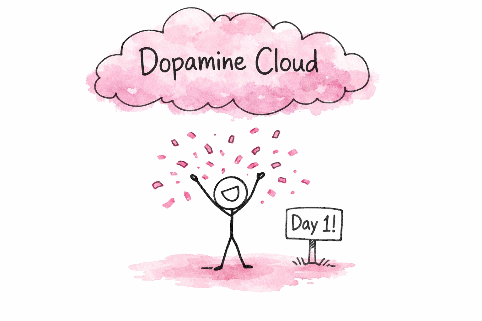 Dopamine cloud celebration